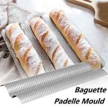Load image into Gallery viewer, Nonstick French Bread Baking Mold Bread Wave Baking Tray Practical Cake Baguette Mold Pans 2 Groove Waves Bread Baking Tools
